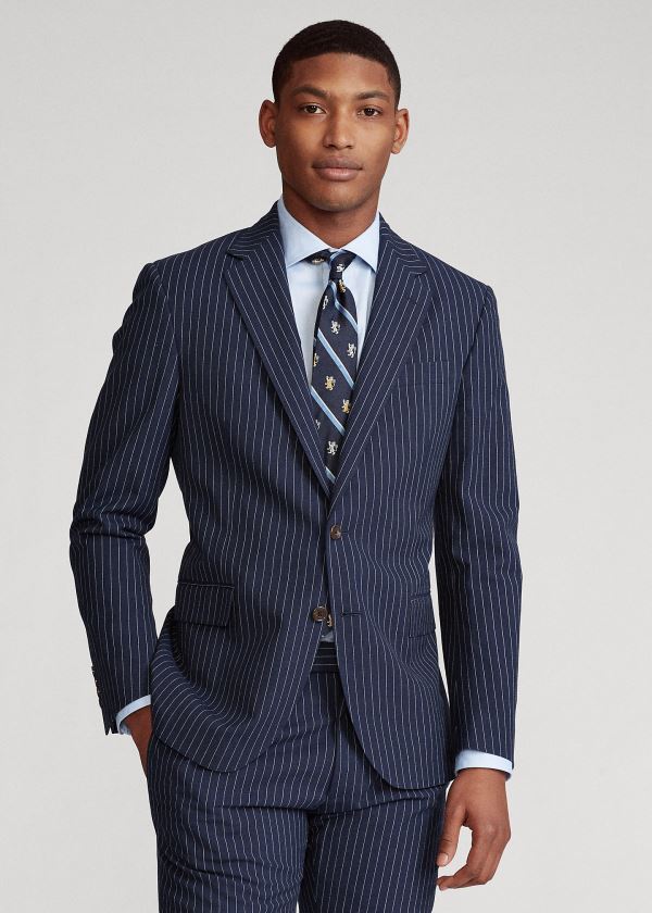 Men's Polo Ralph Lauren Polo Striped Suit Jacket | 954813QZI